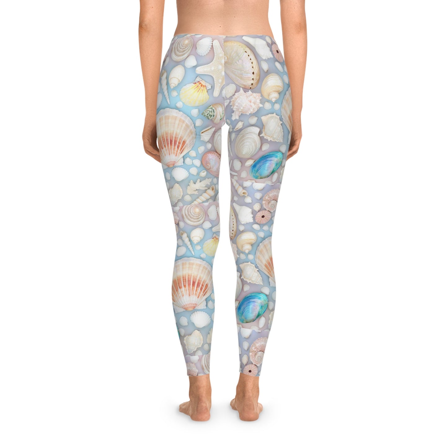 Colorful Stretchy Leggings Seashells