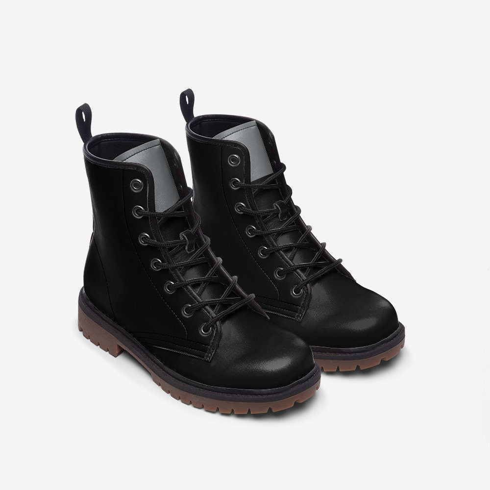 Black boots  Casual Leather Lightweight black boots