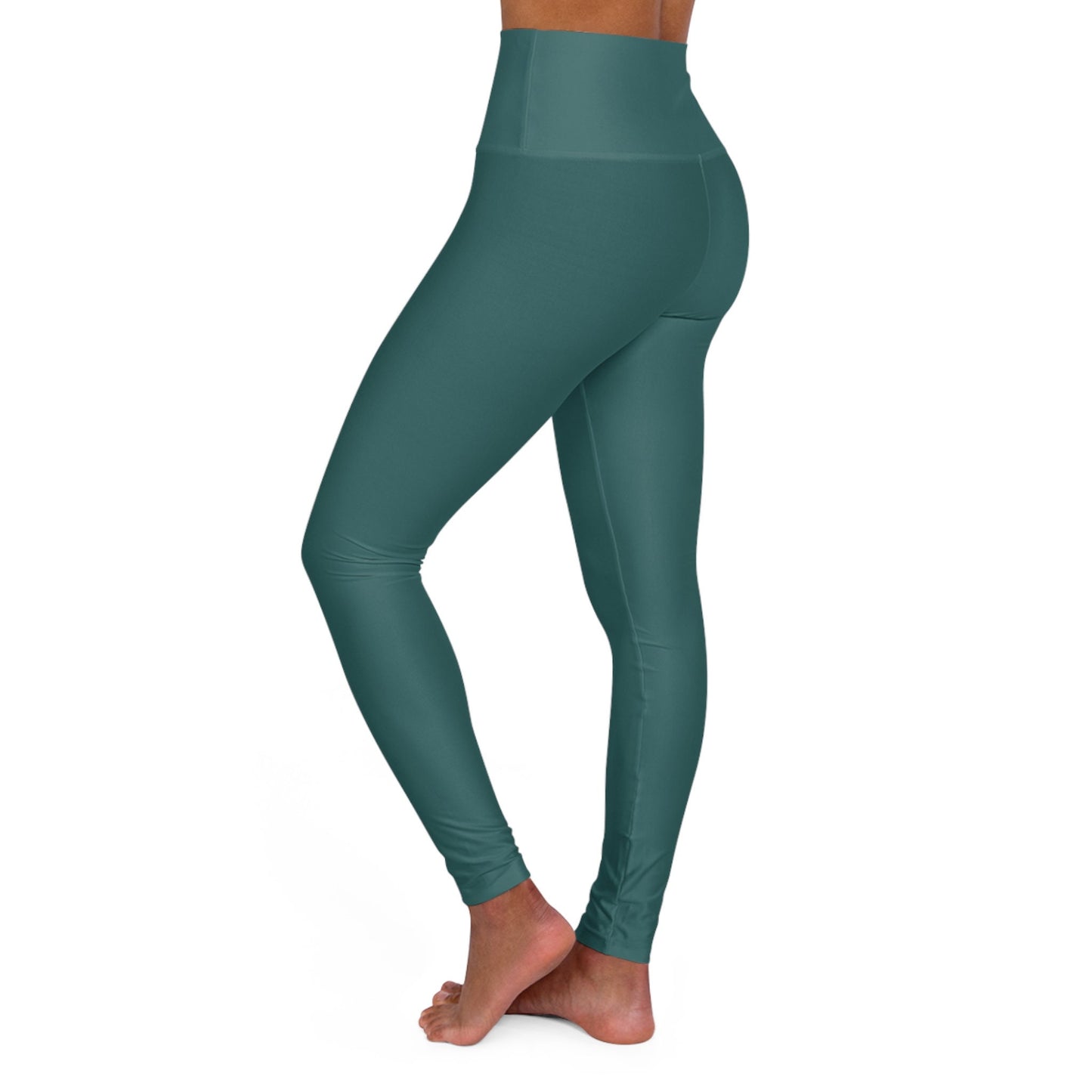High Waisted Green Yoga Leggings