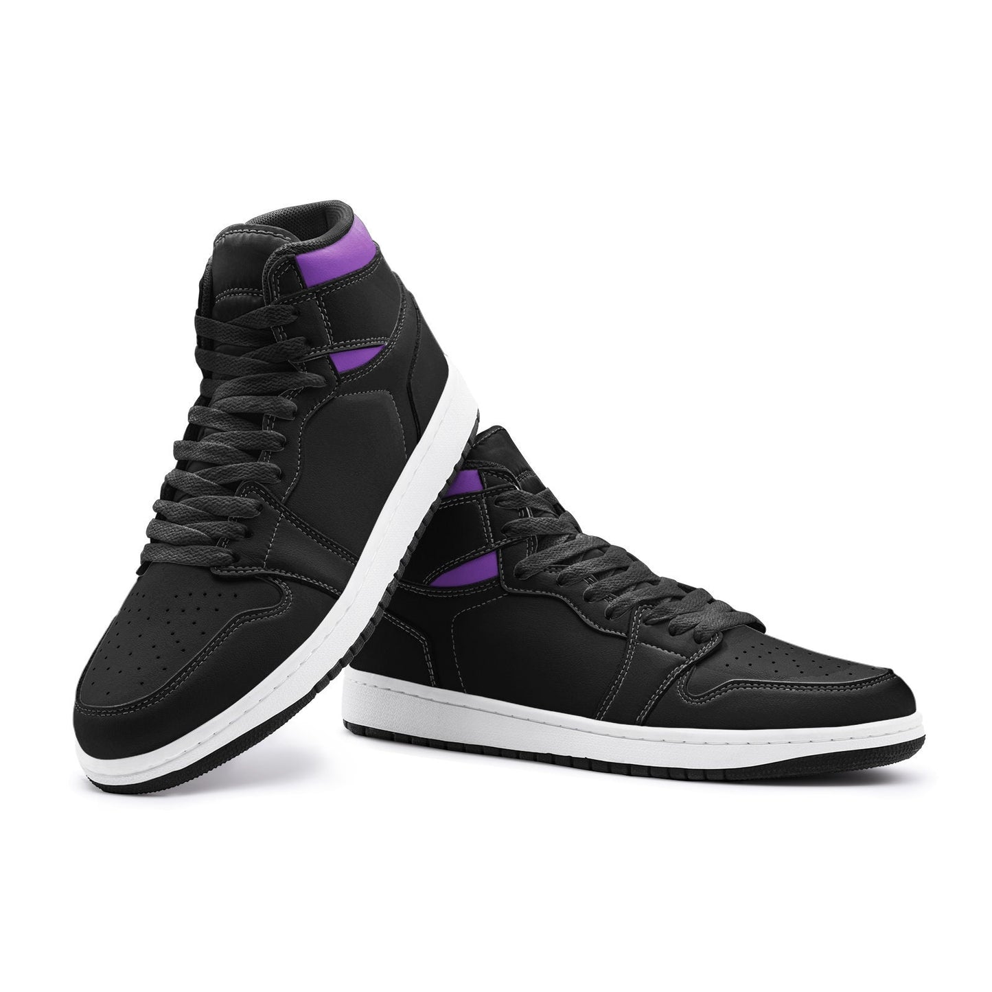 Black and Purple HighTops Unisex Sizes