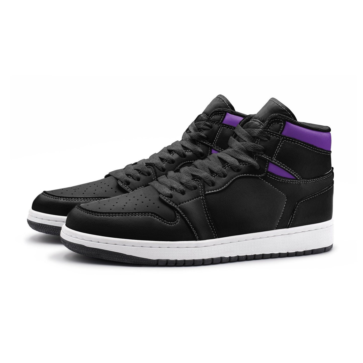 Black and Purple HighTops Unisex Sizes