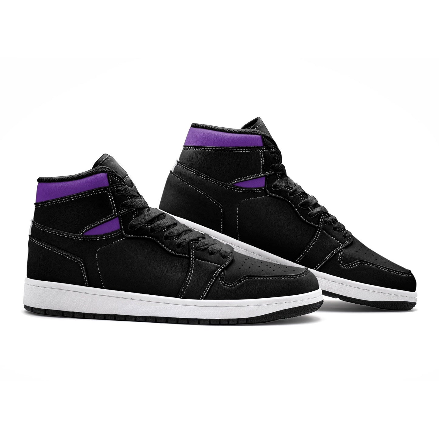 Black and Purple HighTops Unisex Sizes