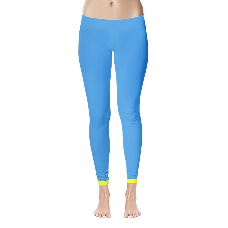 Womens Blue Yoga Leggings
