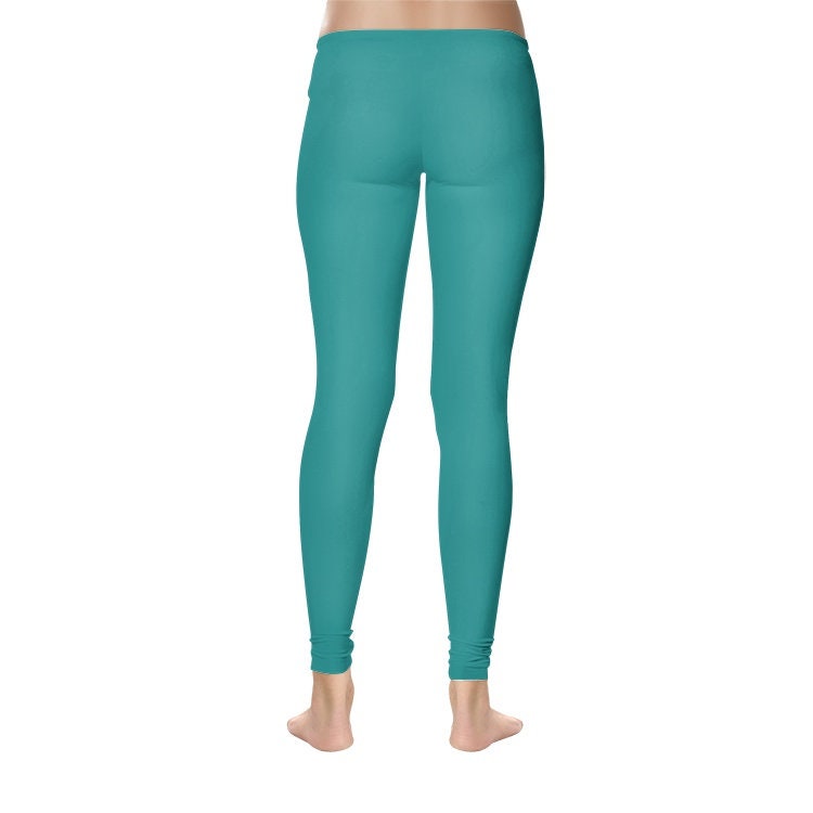 Turquoise Leggings Women's Temp Control Cotton Leggings