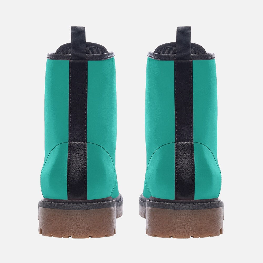 Teal Boots Casual Leather Lightweight Turquoise boots