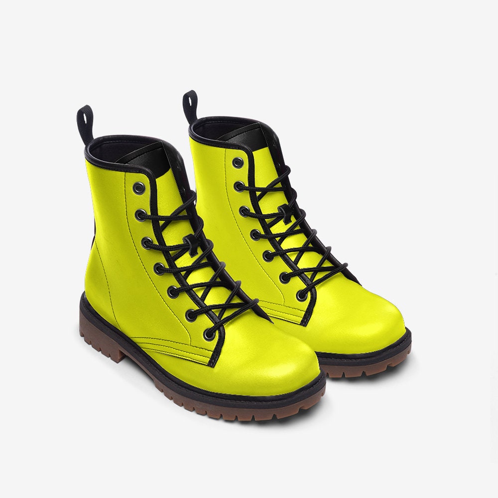 Casual Leather Lightweight Yellow boots