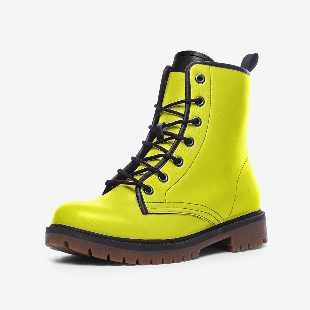 Casual Leather Lightweight Yellow boots