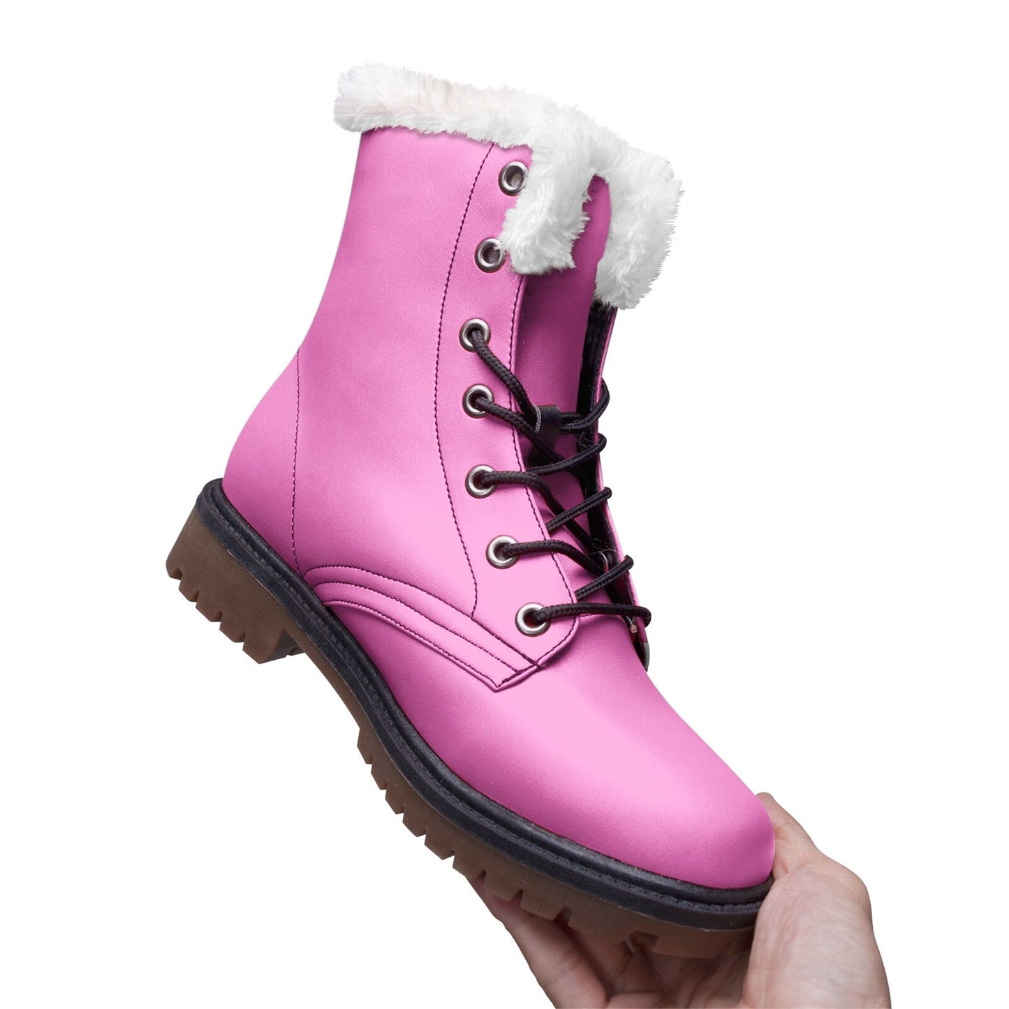 Unisex Lace Up Winter Boots Fashion Comfort Pink Chukka Boots