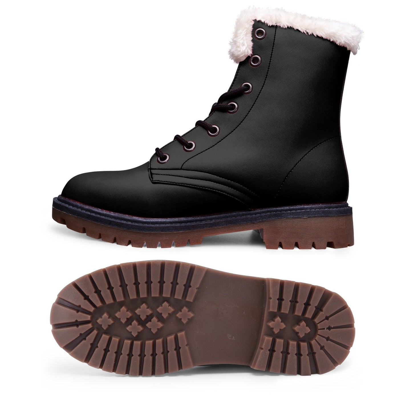 Unisex Lace Up Winter Boots Fashion Comfort Black Chukka Boots