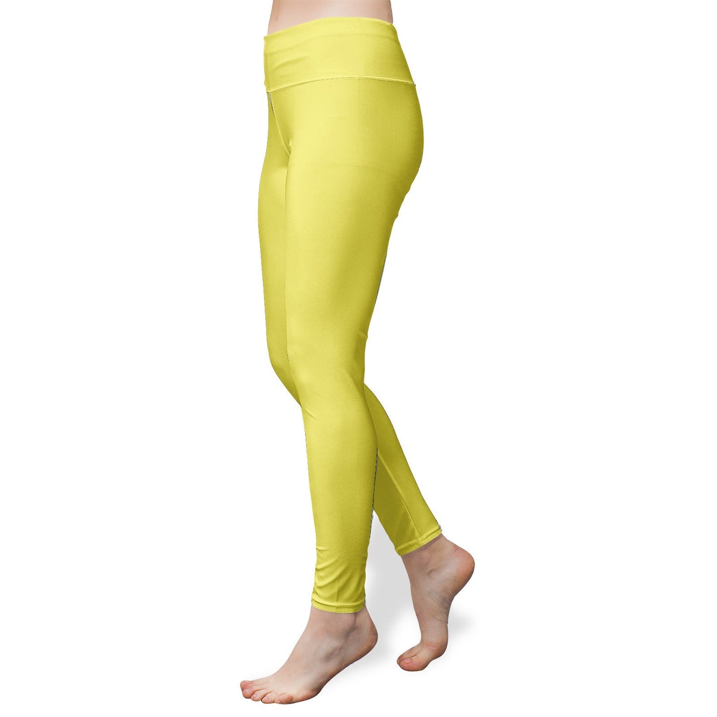 Yellow Leggings Women's High Waist Yoga Leggings