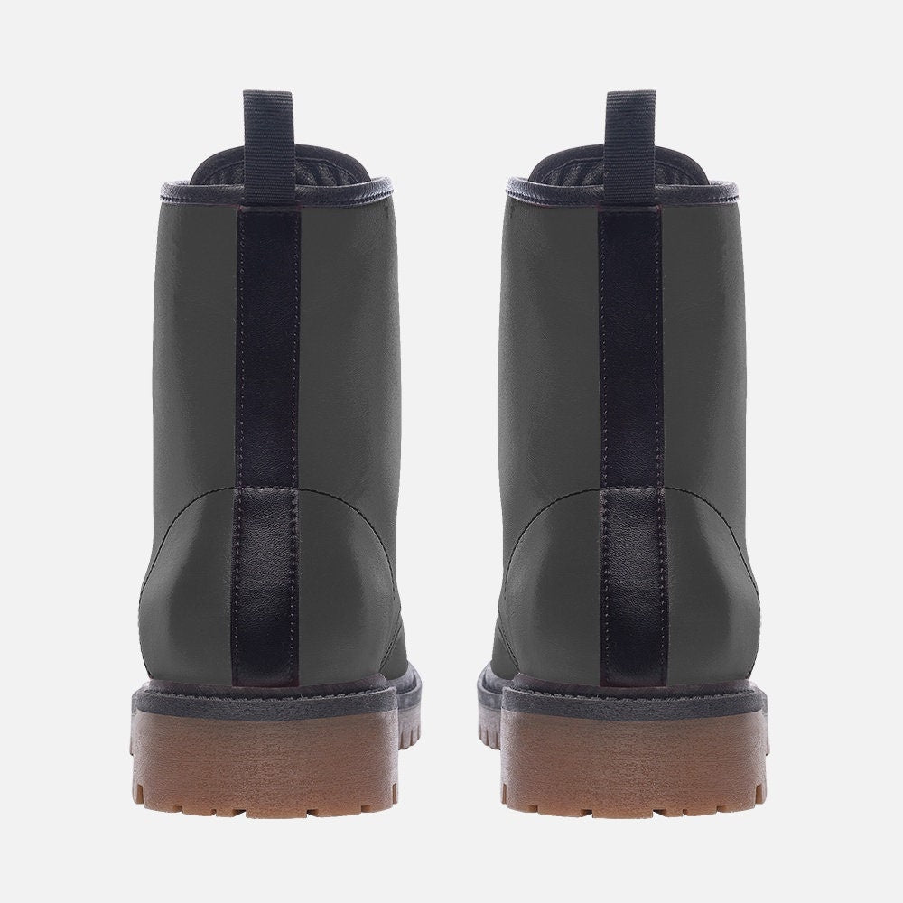 Casual Leather Lightweight Gray and Black boots