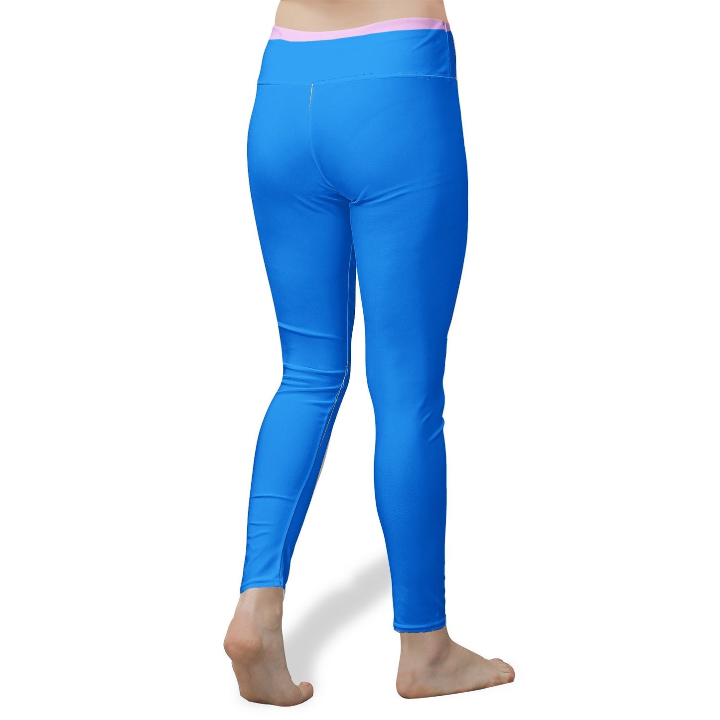 Blue Leggings Women's High Waist Blue Yoga Leggings
