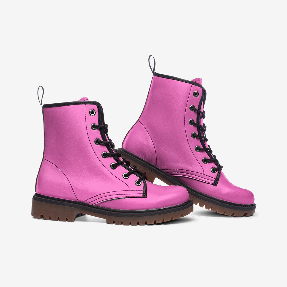 Pink Boots Casual Leather Lightweight Pink boots