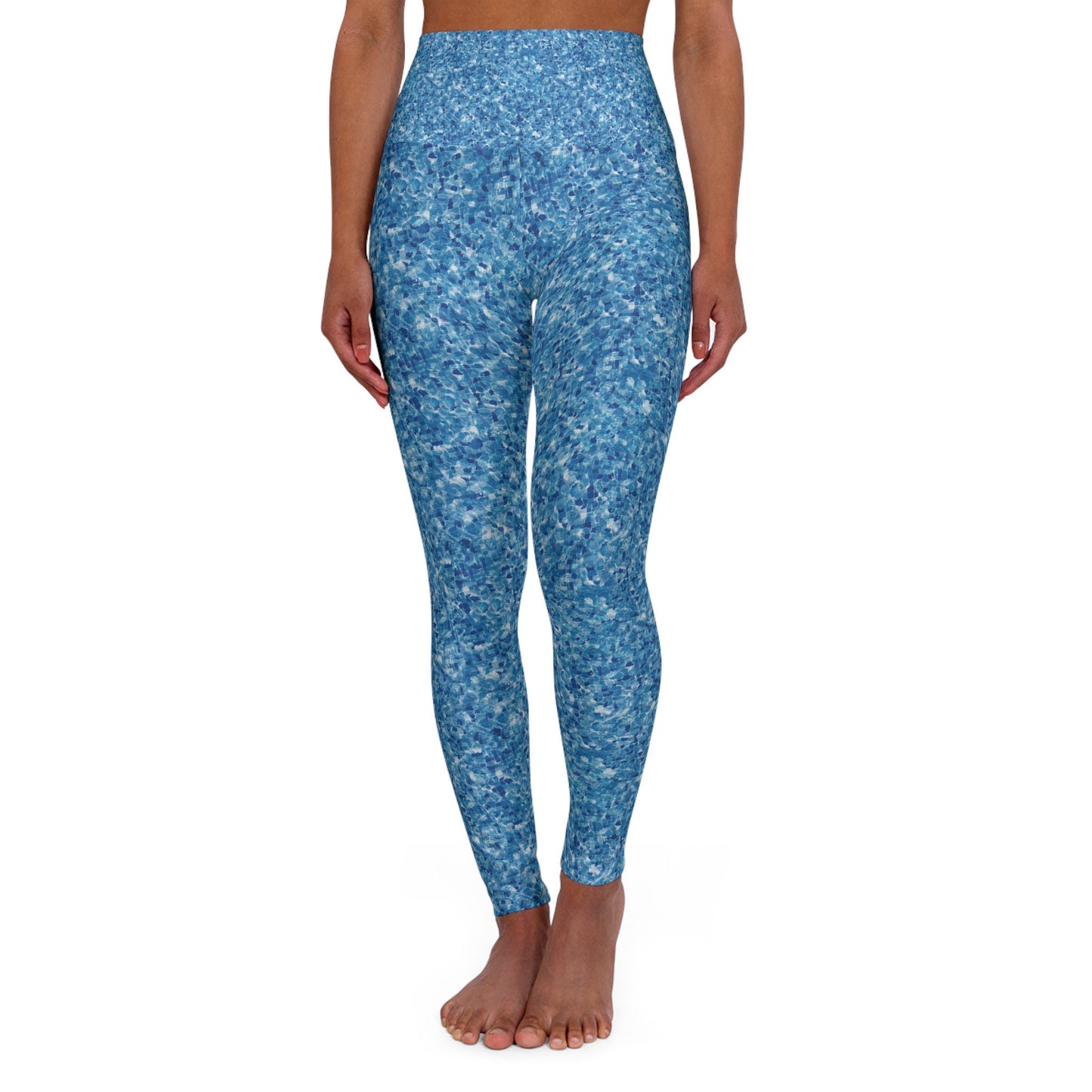 High Waisted Blue Yoga Leggings
