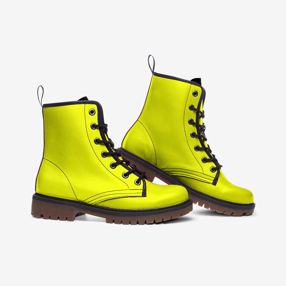 Casual Leather Lightweight Yellow boots