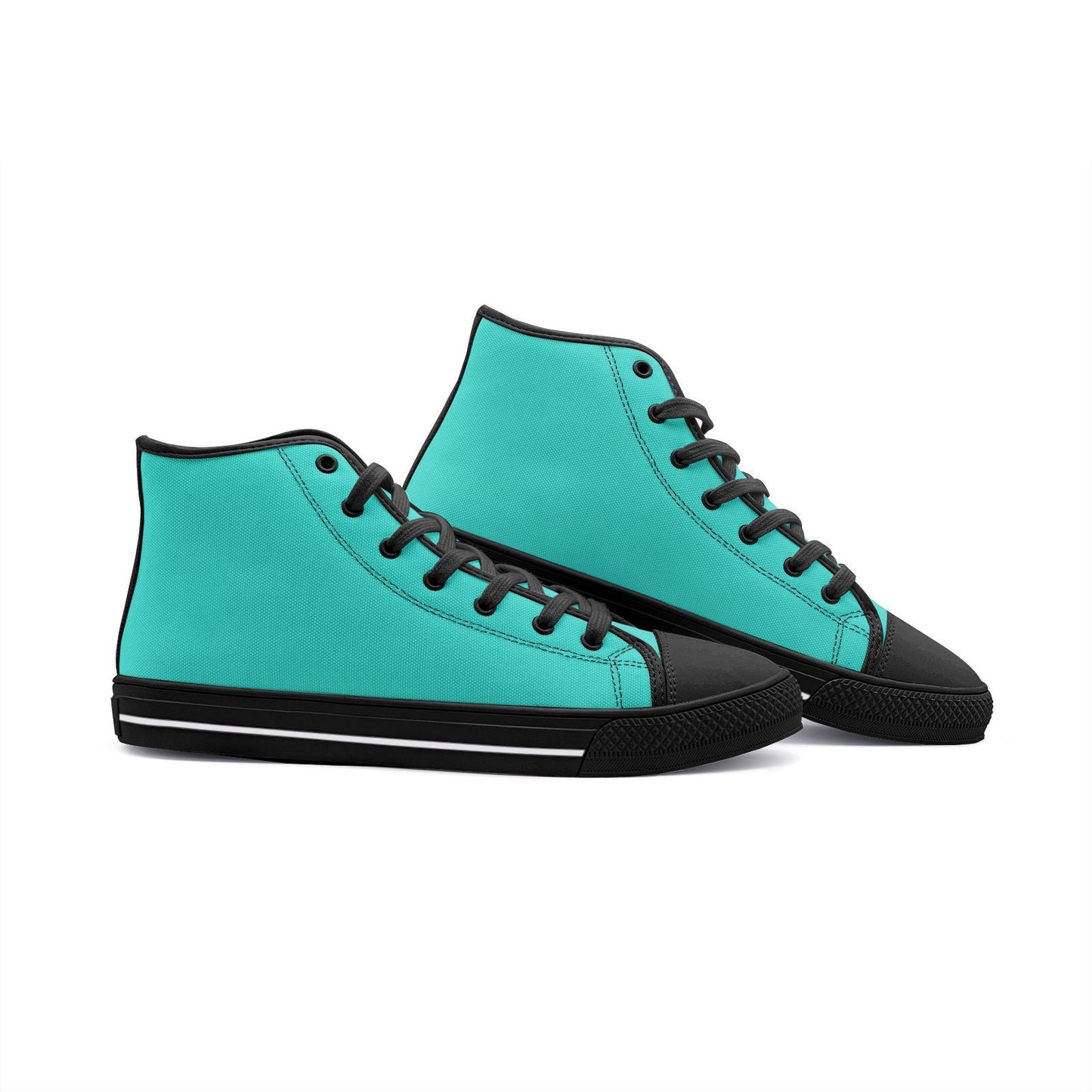 Teal Unisex High Top Canvas Shoes