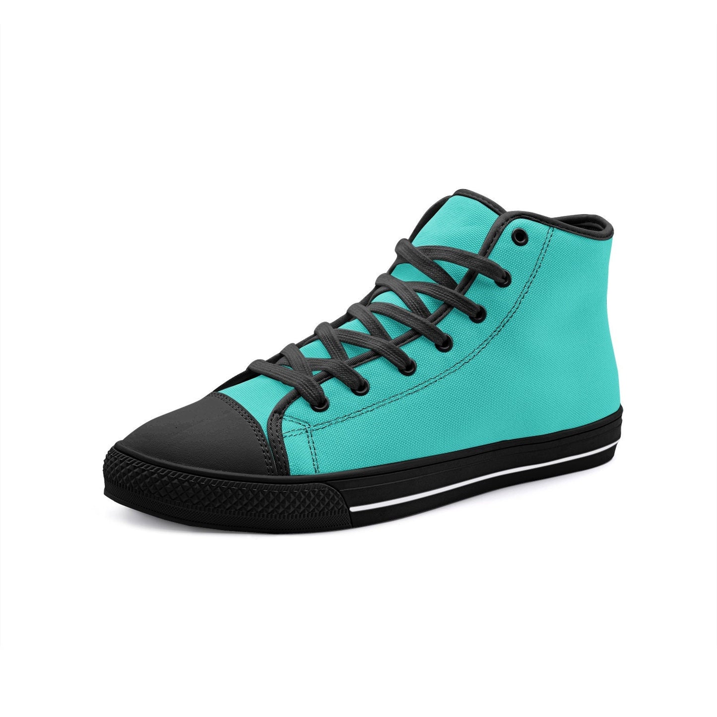 Teal Unisex High Top Canvas Shoes