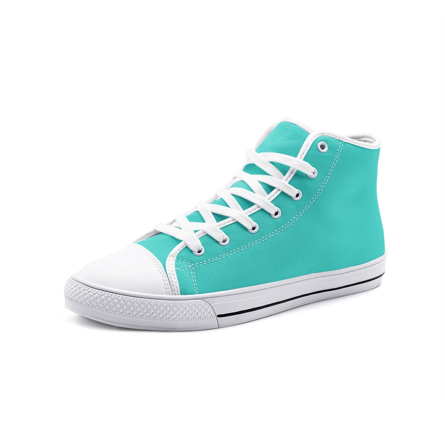 Teal Unisex High Top Canvas Shoes
