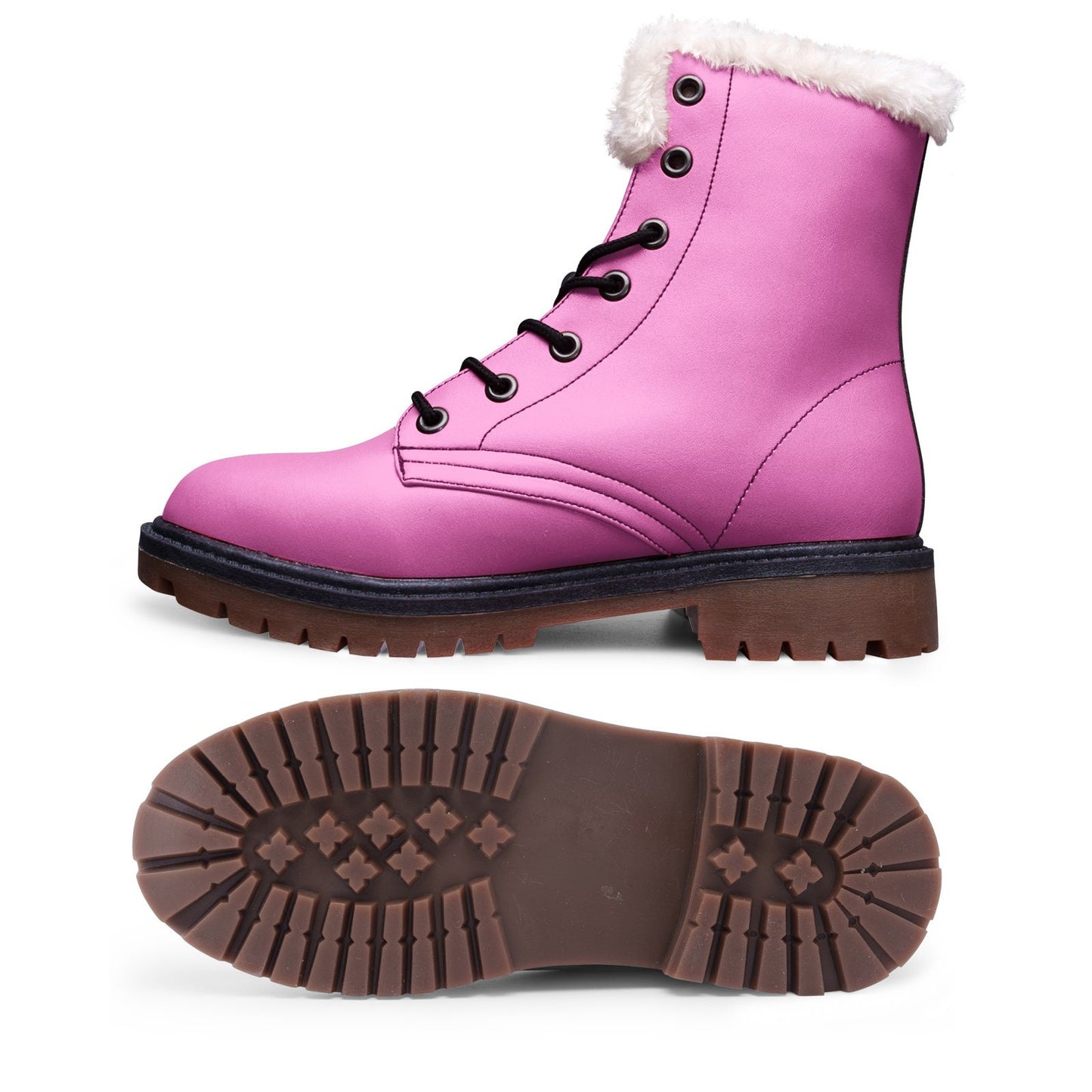 Unisex Lace Up Winter Boots Fashion Comfort Pink Chukka Boots
