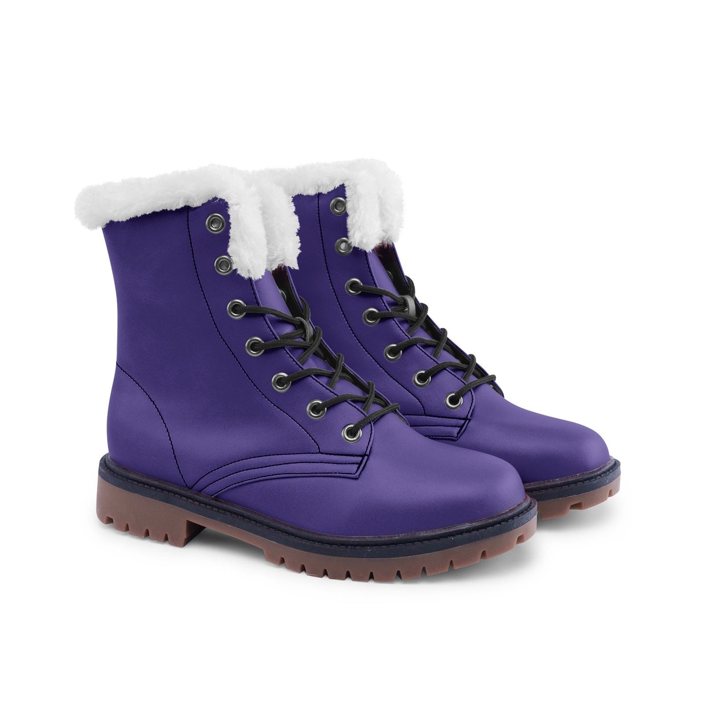 Unisex Lace Up Winter Boots Fashion Comfort Purple Chukka Boots