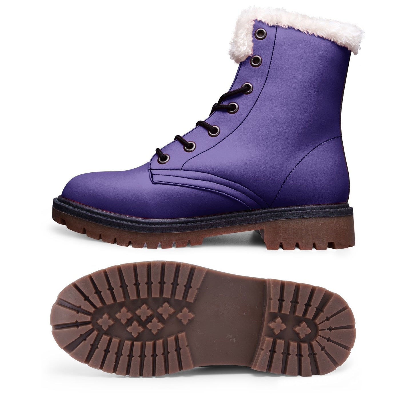 Unisex Lace Up Winter Boots Fashion Comfort Purple Chukka Boots