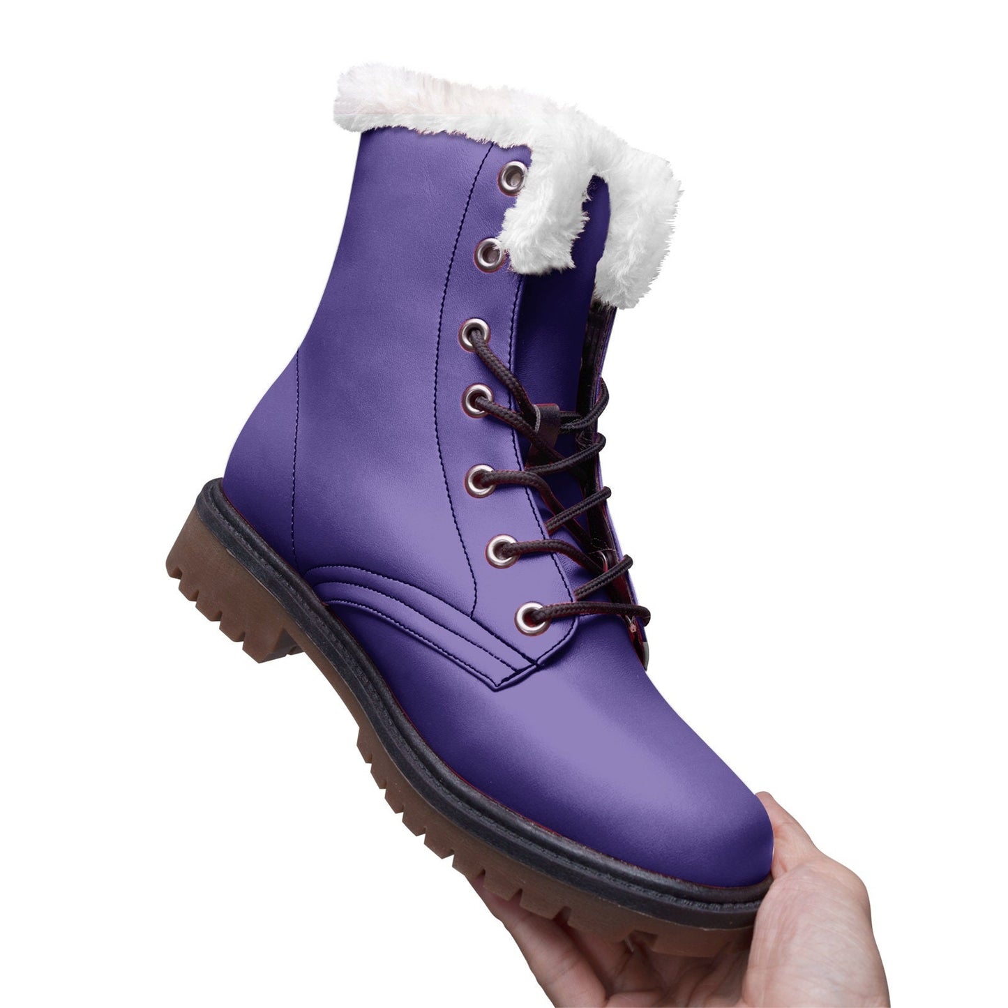 Unisex Lace Up Winter Boots Fashion Comfort Purple Chukka Boots
