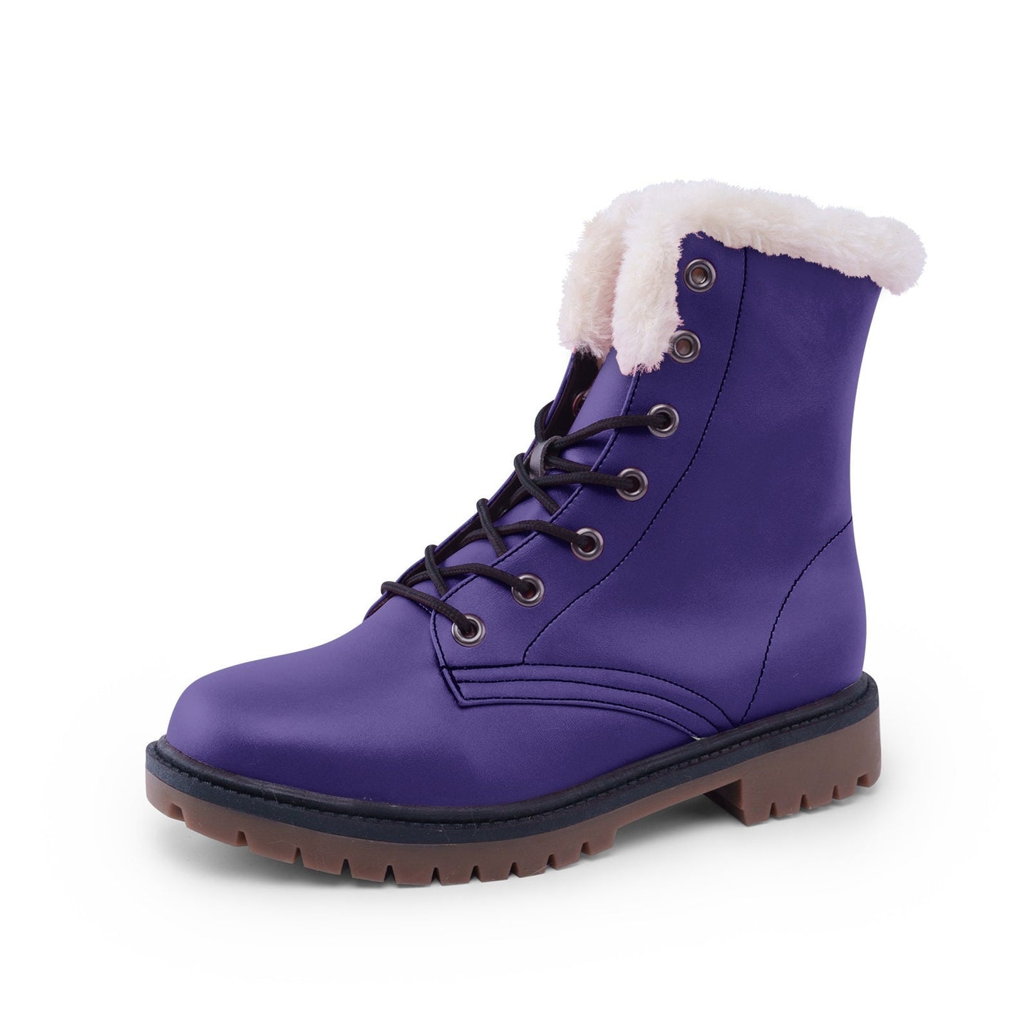 Unisex Lace Up Winter Boots Fashion Comfort Purple Chukka Boots