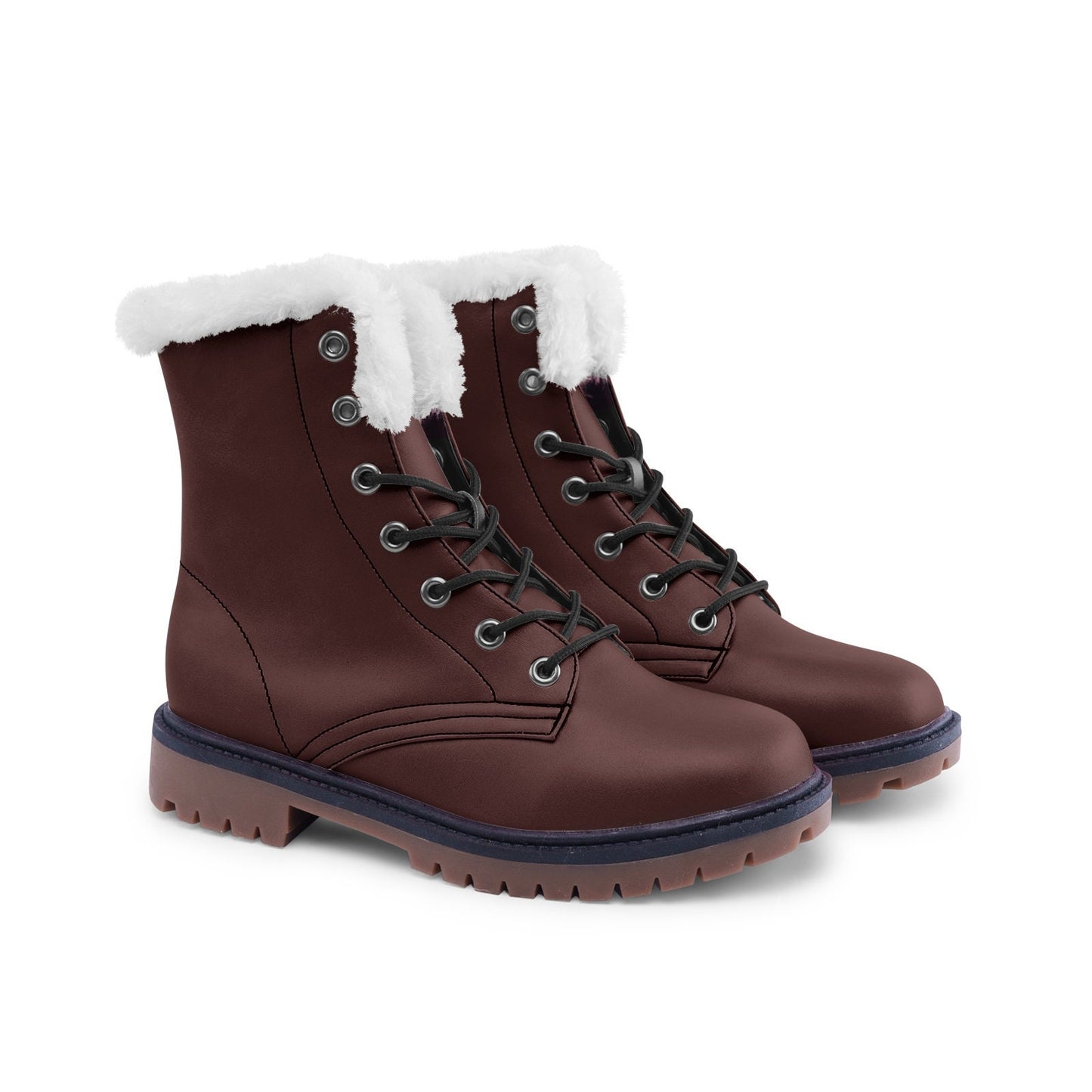 Unisex Lace Up Winter Boots Fashion Comfort Burgundy Chukka Boots