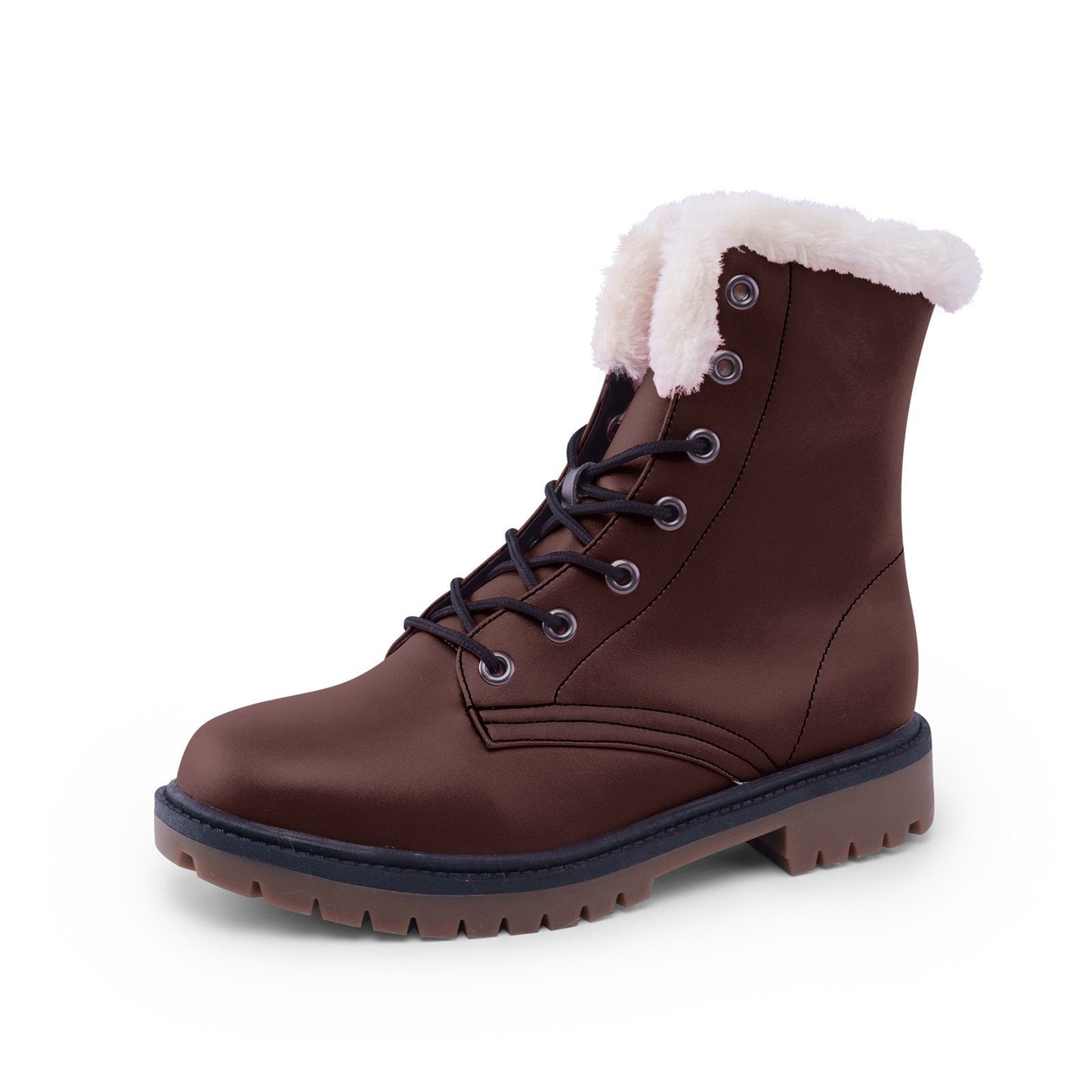 Unisex Lace Up Winter Boots Fashion Comfort Burgundy Chukka Boots