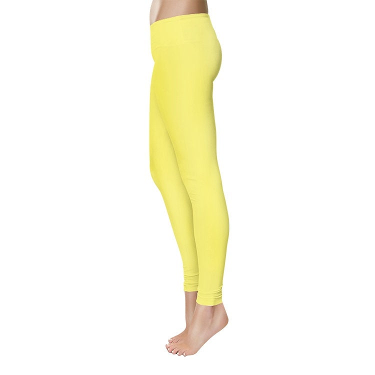 Yellow Leggings Women's Temp Control Cotton Leggings