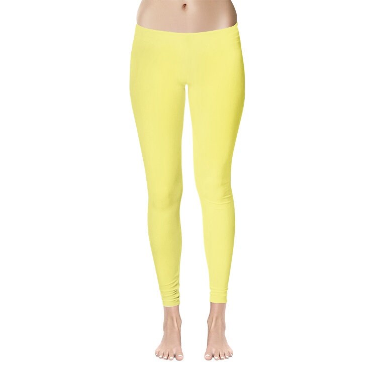 Yellow Leggings Women's Temp Control Cotton Leggings