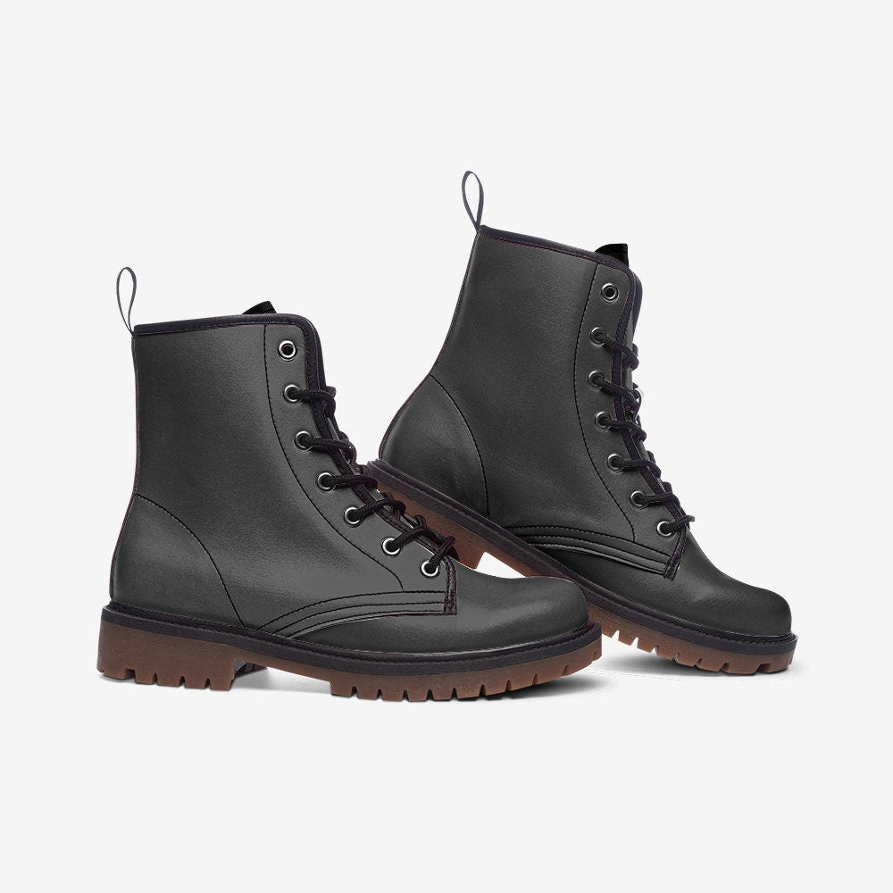 Casual Leather Lightweight Gray and Black boots