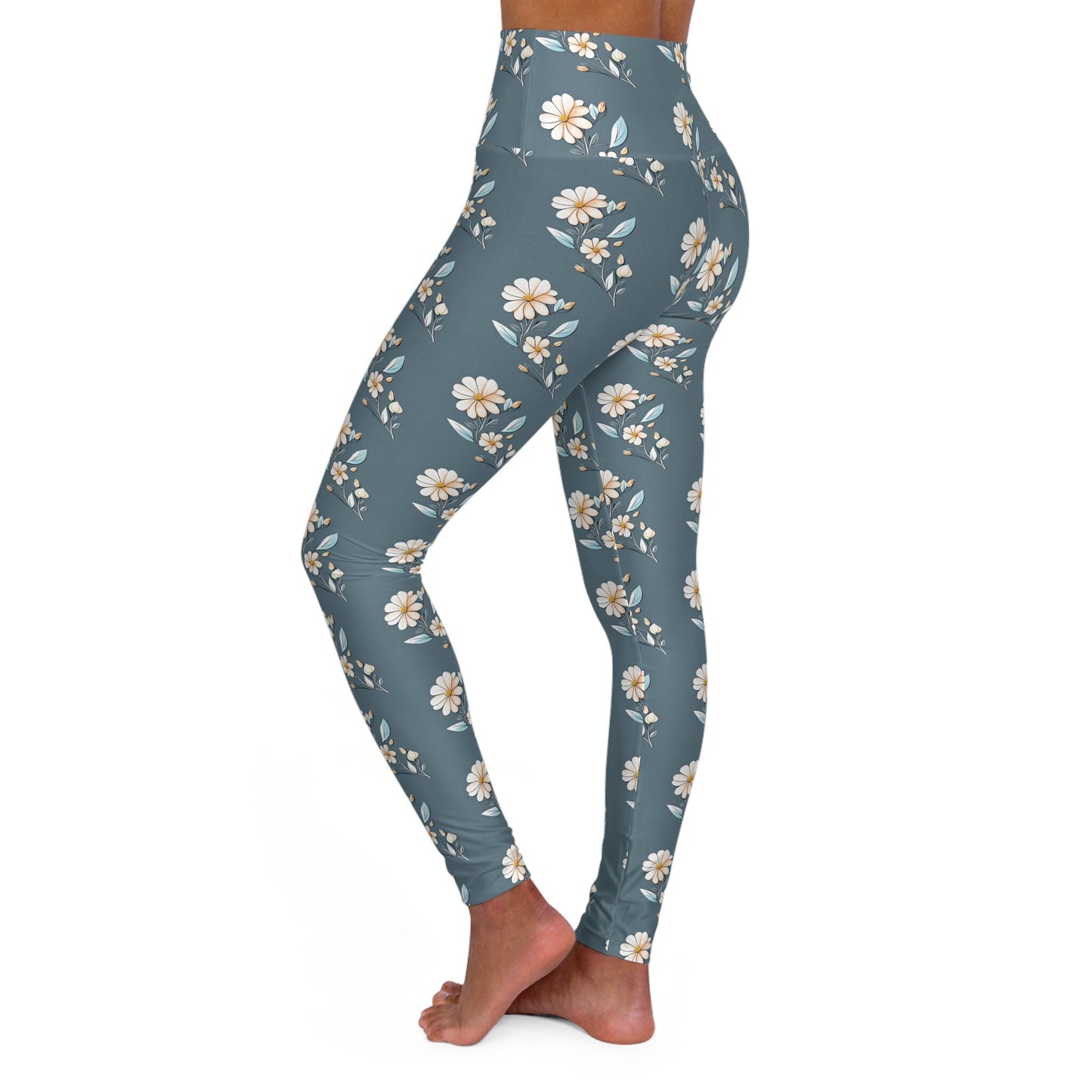 Floral Leggings High Waisted Yoga Floral Leggings