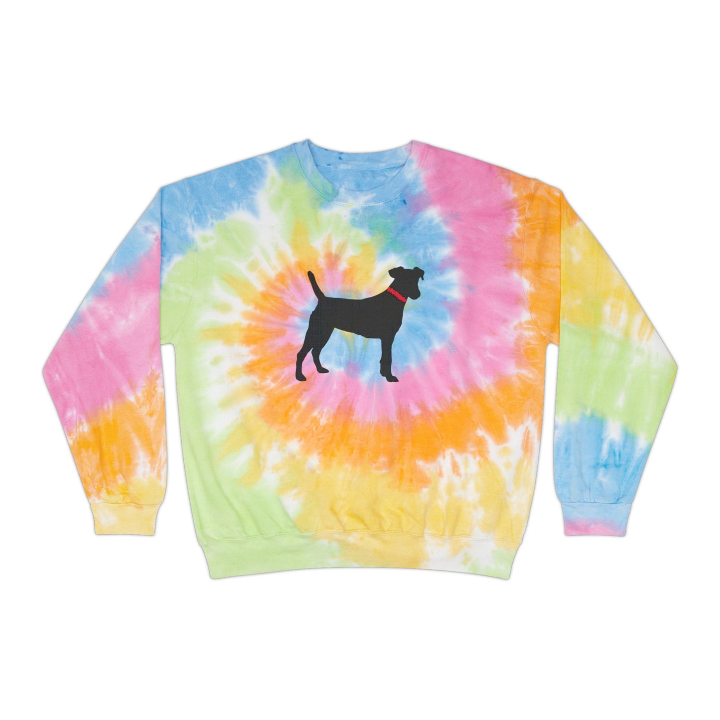 Unisex  Black Dog Tie-Dye Sweatshirts