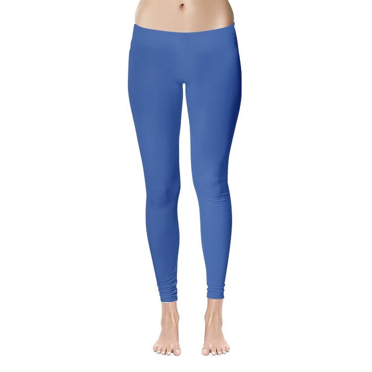 Blue Leggings Women's Temp Control Cotton Leggings