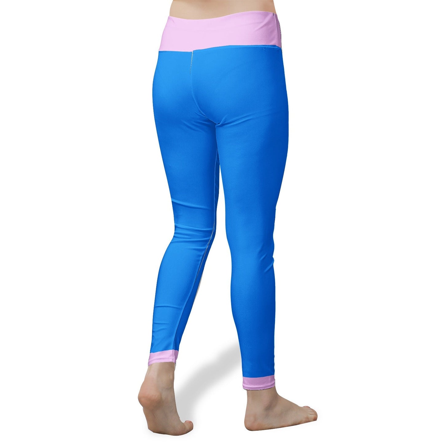 Women's High Waist Blue Yoga Leggings