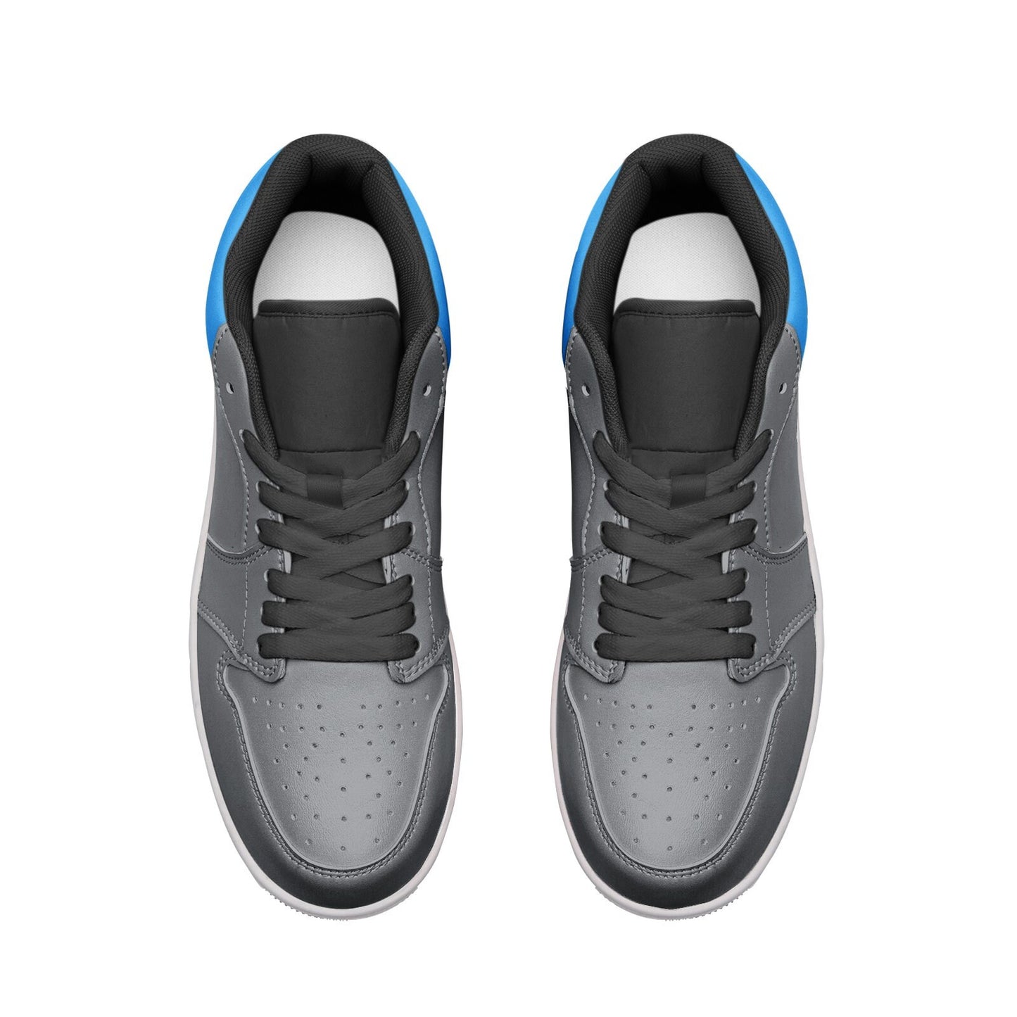Unisex Low Top Gray Leather Sneakers