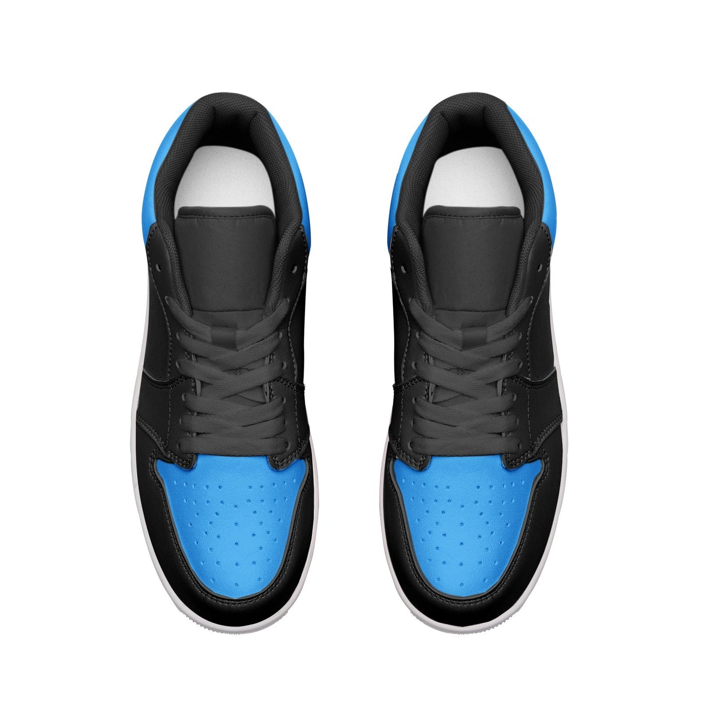Unisex Low Top Leather Black Sneakers