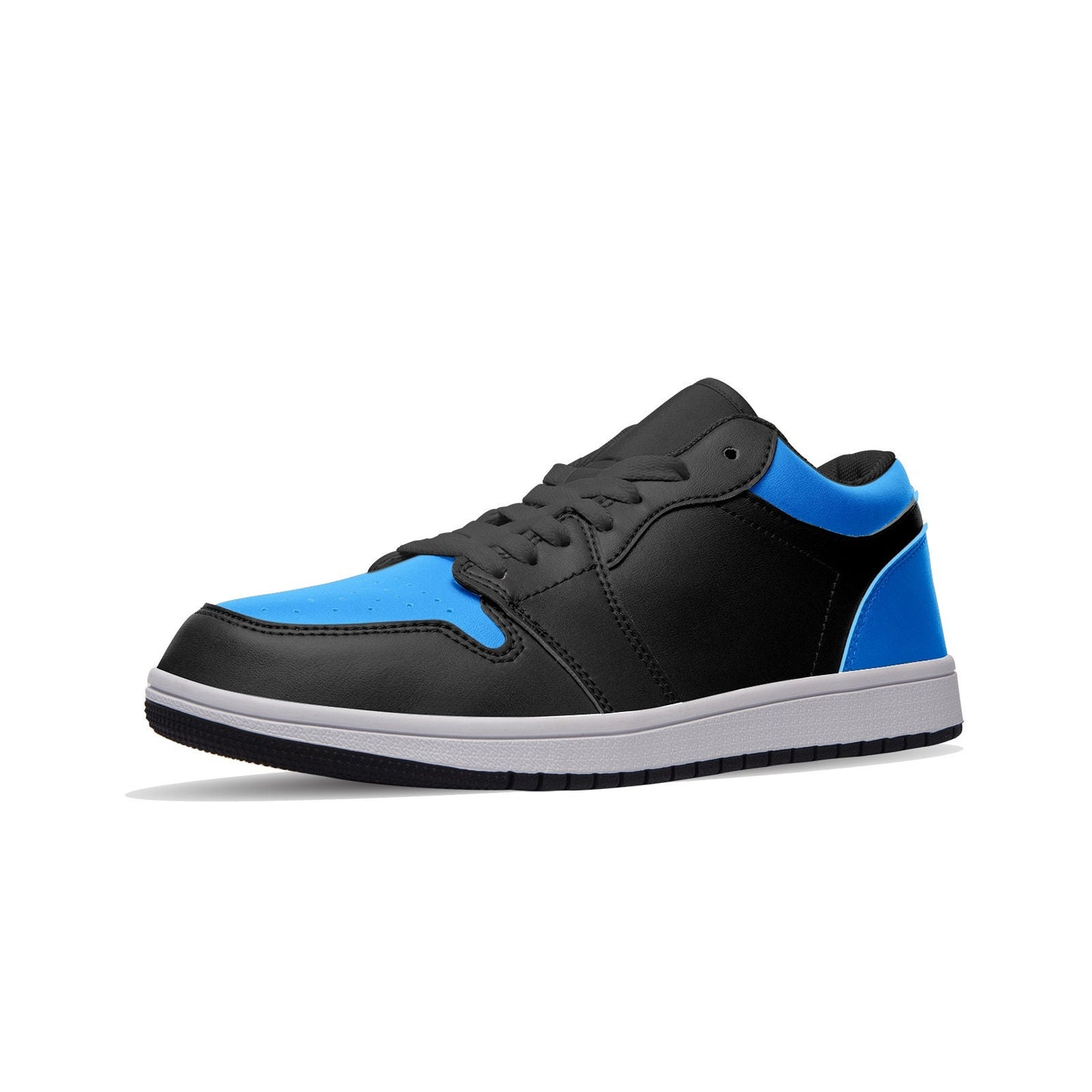 Unisex Low Top Leather Black Sneakers