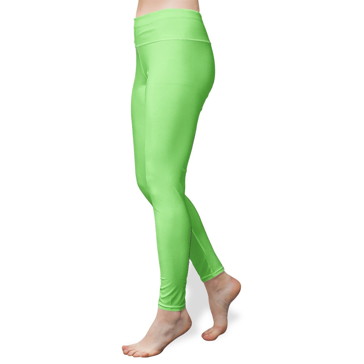 Women's High Waist Green Yoga Leggings