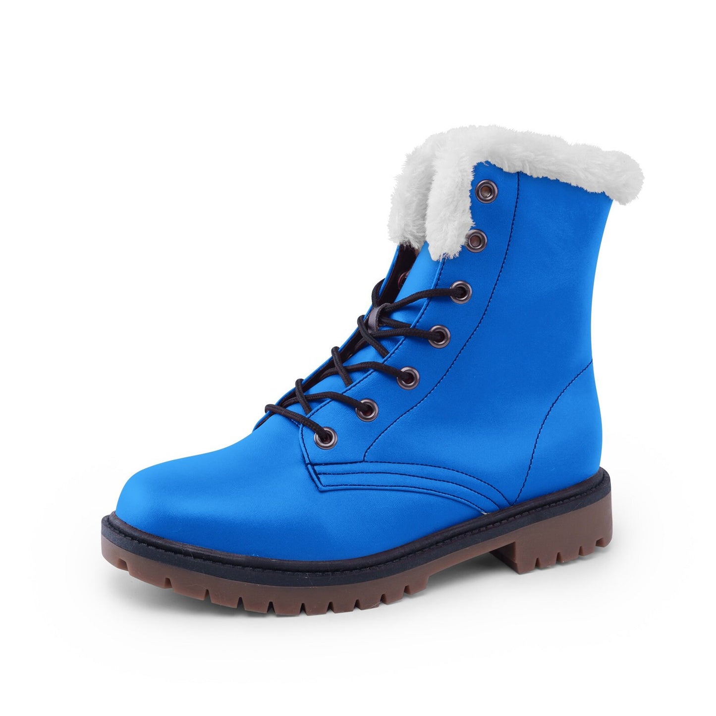 Unisex Lace Up Blue Winter Boots Fashion Comfort Chukka Boots