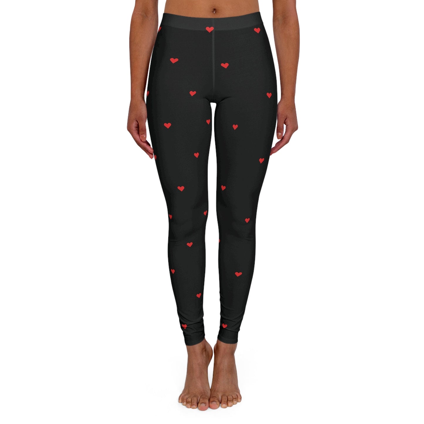 Women's Black Spandex Leggings Skinny Fit