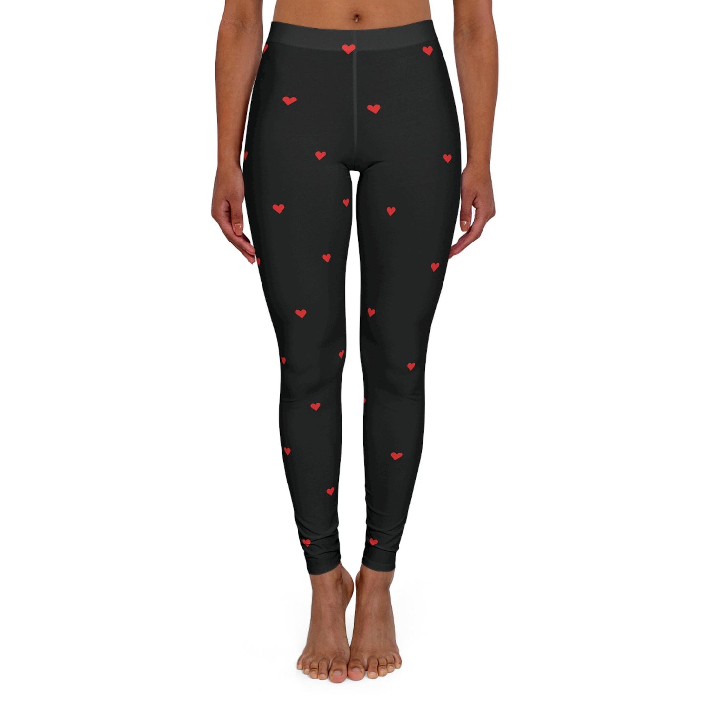 Women's Black Spandex Leggings Skinny Fit
