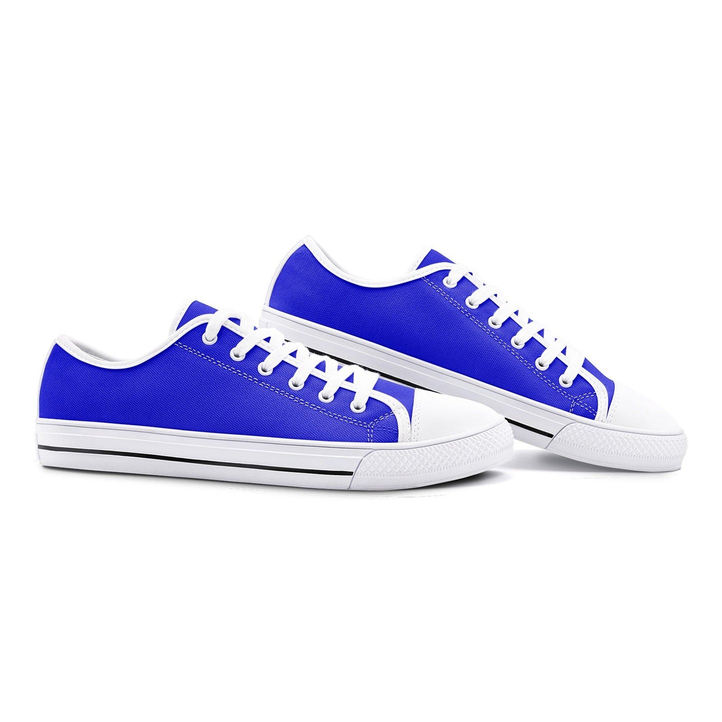 Blue Sneakers Unisex Low Top Canvas Shoes