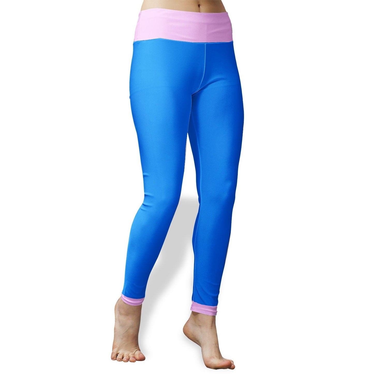 Women's High Waist Blue Yoga Leggings
