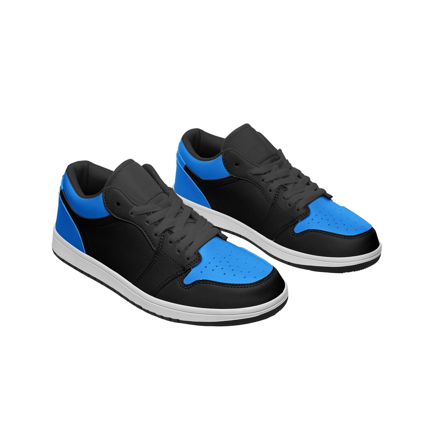 Unisex Low Top Leather Black Sneakers