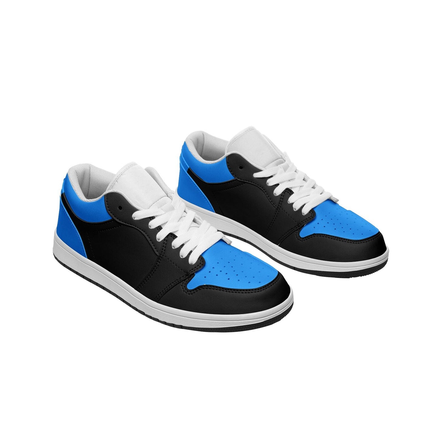 Unisex Low Top Leather Black Sneakers