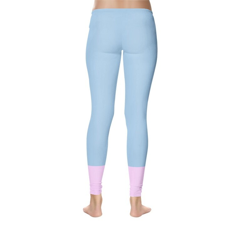 Light Blue Leggings Women's Temp Control Cotton Leggings