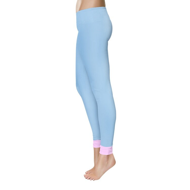 Light Blue Leggings Women's Temp Control Cotton Leggings