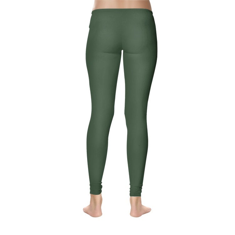 Women's Temp Control Cotton Green Leggings